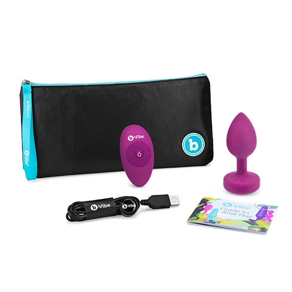 b-Vibe Jewel Plug S/M Pink Ruby — zdjęcie 5
