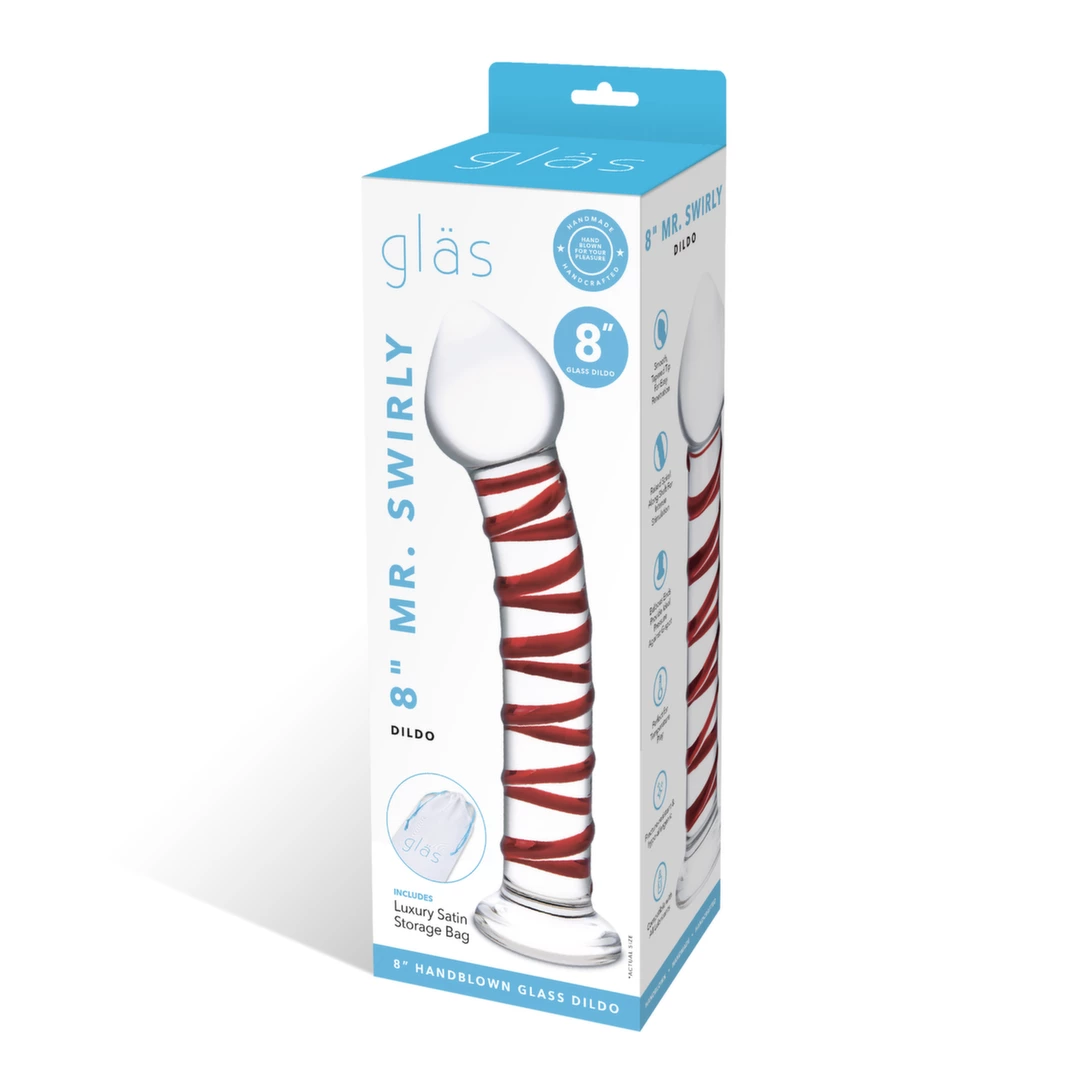 Glas Swirly Red 20,3 cm — zdjęcie 2