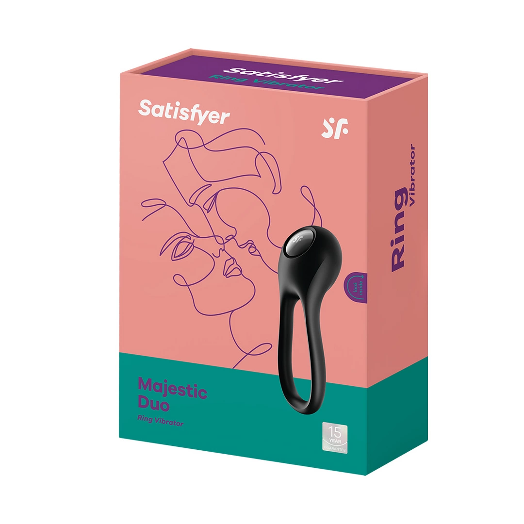 Satisfyer Majestic Duo czarny – elastyczny pierścień — zdjęcie 2